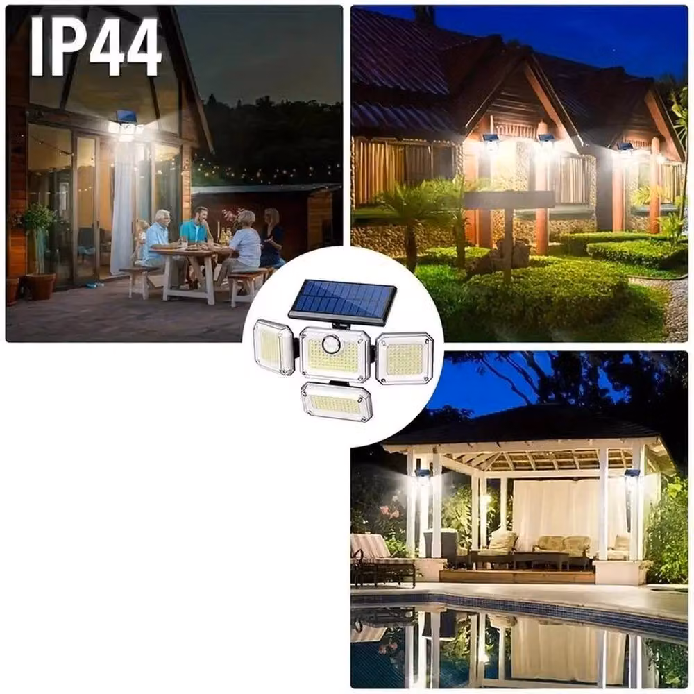 NESTLUNE 2 Solar LED Motion Sensor Security Floodlight in Black – 4