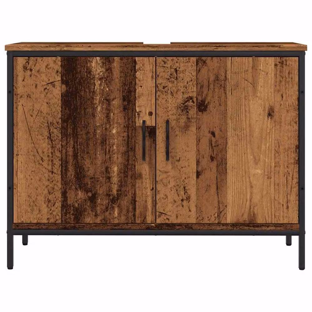 Berkfield Home Bathroom Sink Cabinet in Old Wood Brown, W/D/H: 60 x 33 x 60 cm – 4