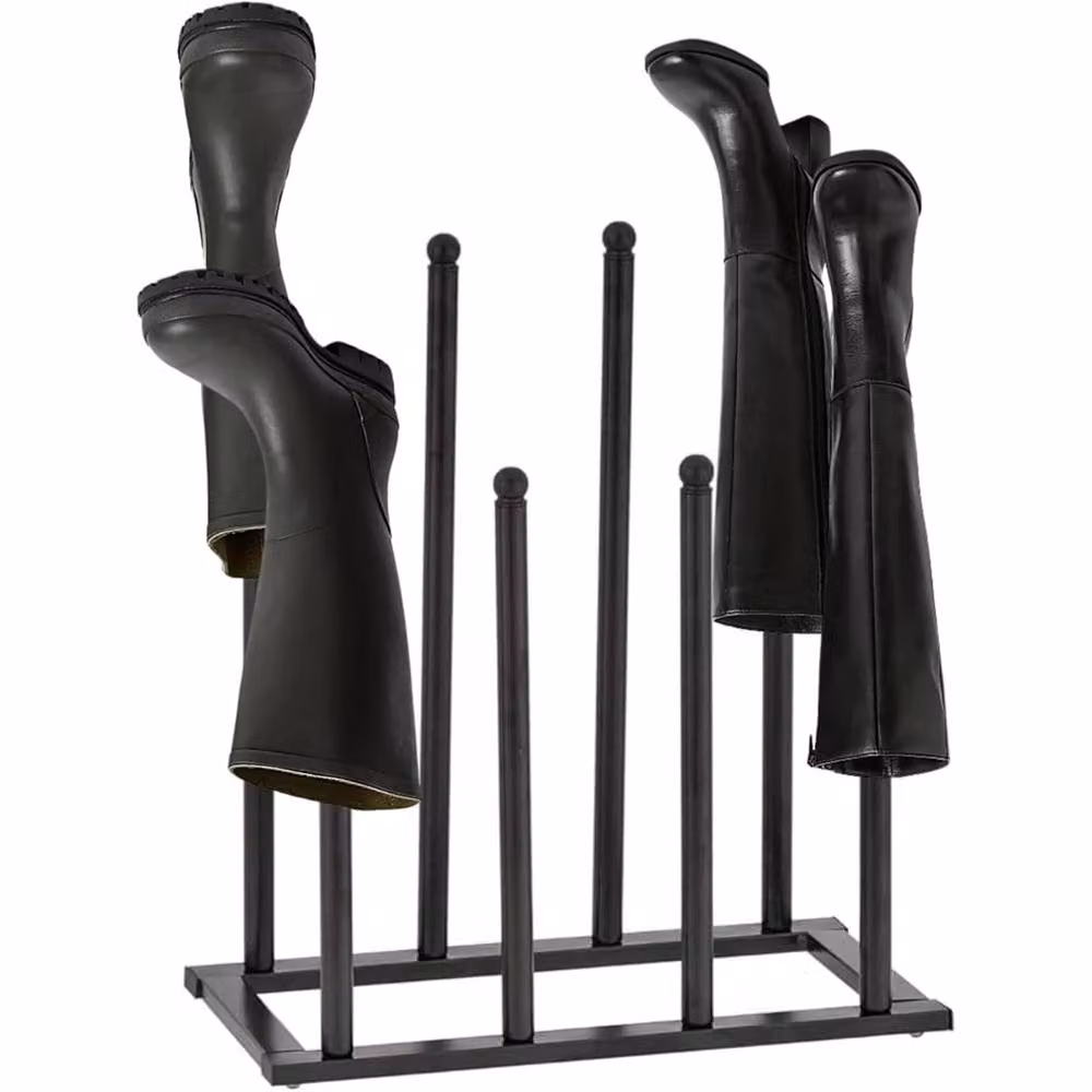 SPETLEK Metal Welly Boot Rack and Shoe Organiser in Black – 4