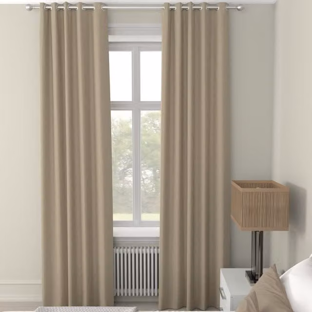 Terrys Elvira Made to Measure Blackout Fabric Panel Curtain in Beige