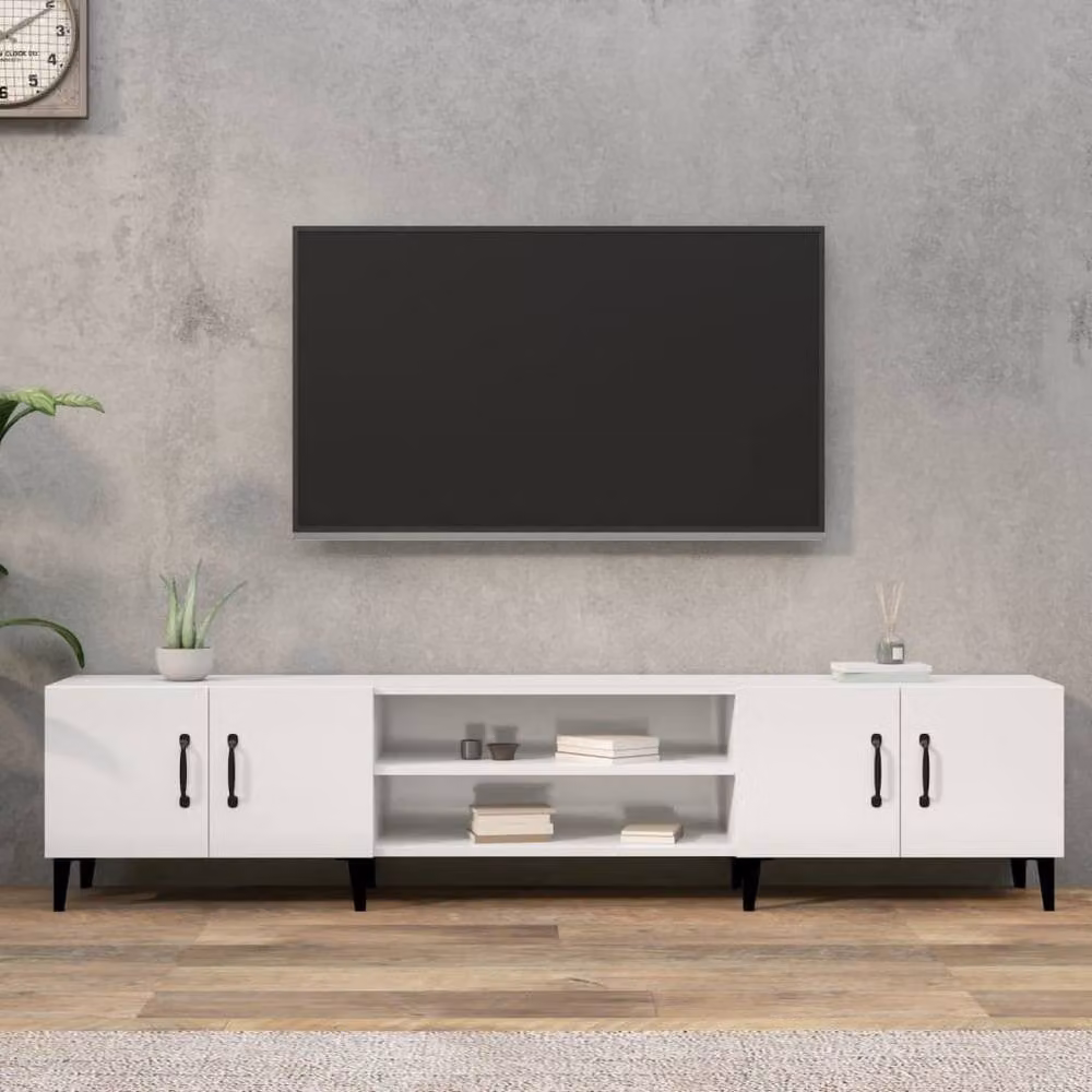 Berkfield Home Modern High Gloss White TV Cabinet W/D/H: 180 x 31.5 x 40 cm – 2