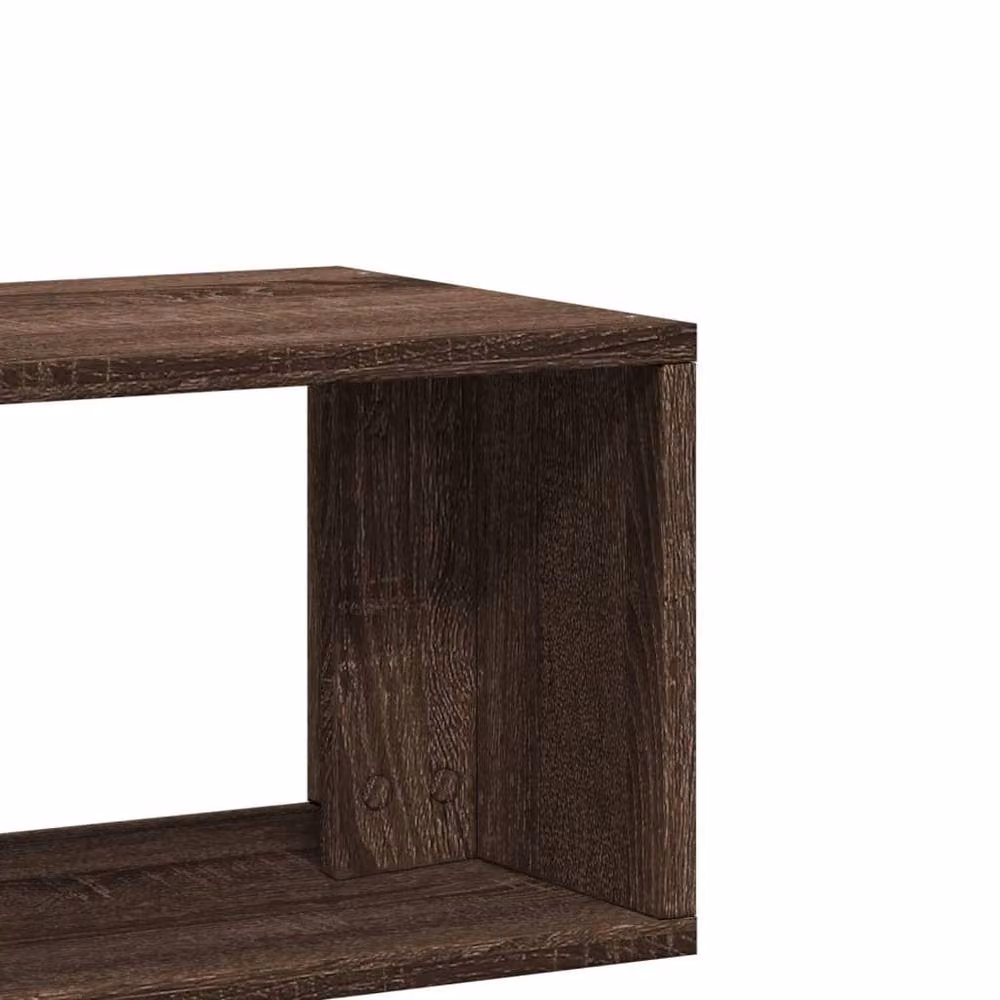 Berkfield Home Set of 2 Modern Brown Oak TV Cabinets in Engineered Wood W: 75 cm, D: 30 cm, H: 50 cm – 5