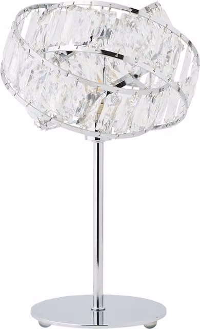 Hudson Jewel Table Lamp in Silver and Chrome