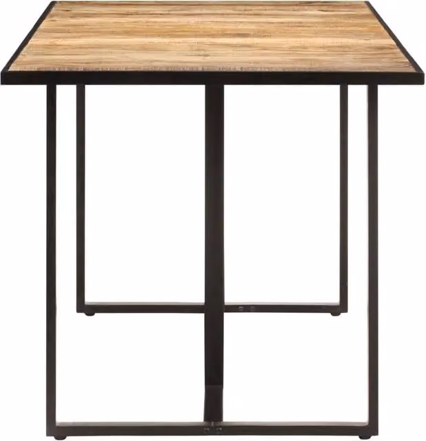 Berkfield Home Beautiful Rectangular Mango Wood Dining Table in Brown, W/D/H: 180 x 90 x 76 cm
