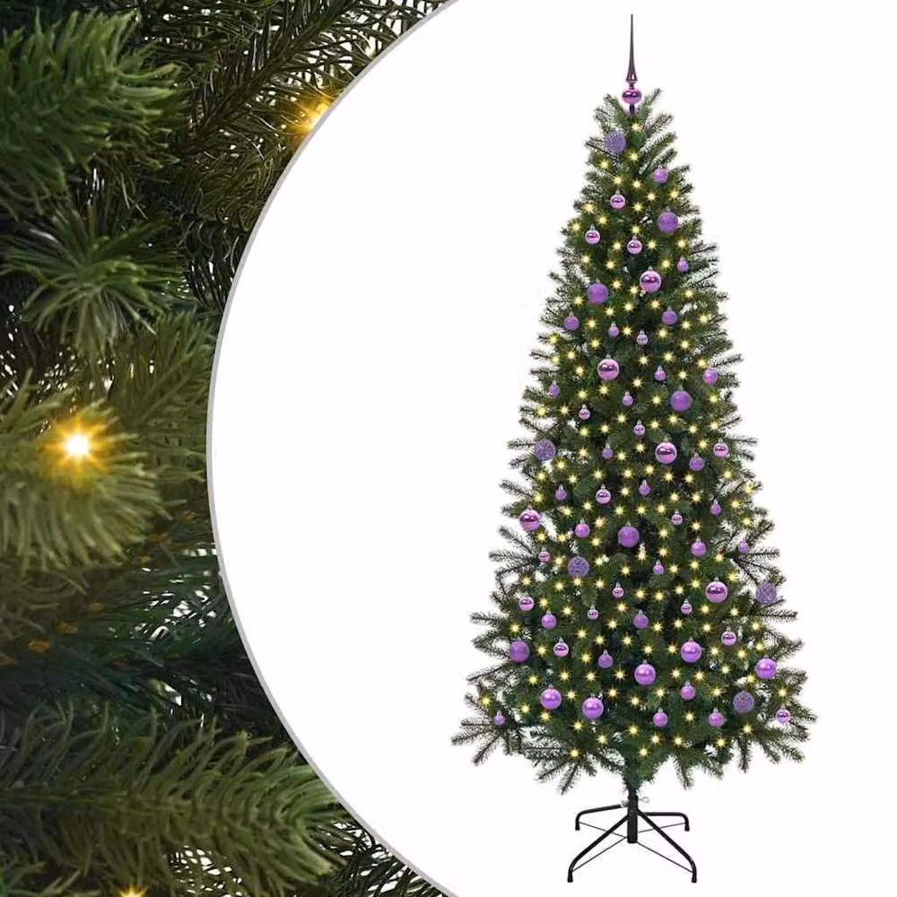 Berkfield Home Artificial Green Christmas Tree with 300 LEDs, Height: 210 cm – 2