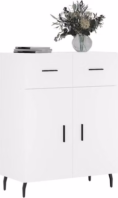 Berkfield Home Modern White Sideboard, W/D/H: 69.5 x 34 x 90 cm