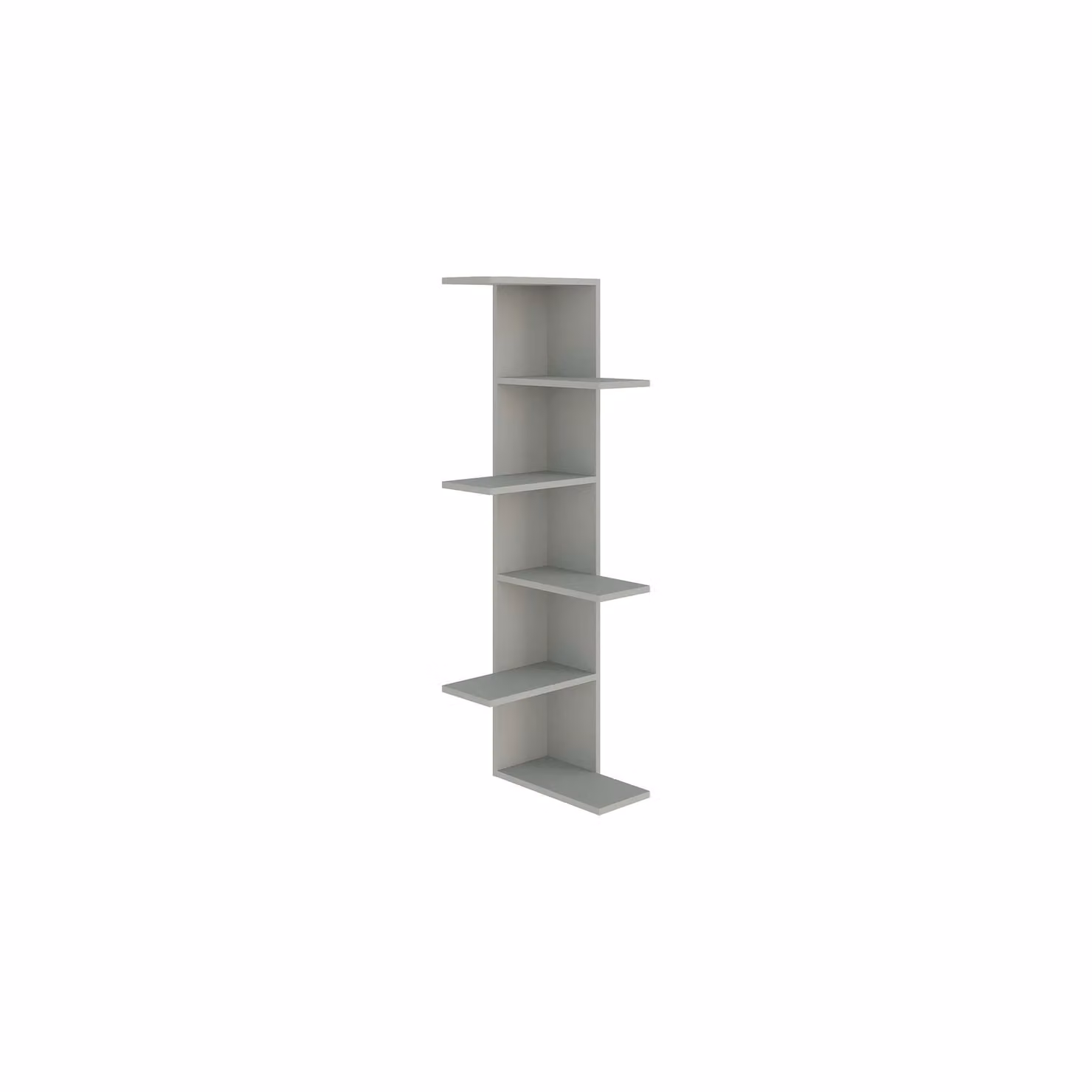 Decortie Saso Modern Wall Mounted Corner Bookcase Display Unit in Green, H 141 x W 37 x D 37 cm – 2