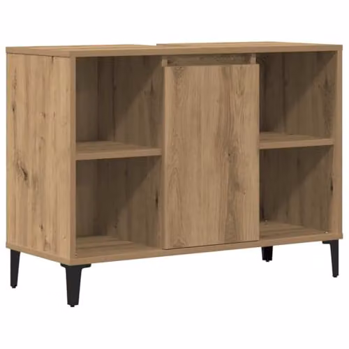 vidaXL Artisan Oak Sink Cabinet in Brown, W: 80 cm, D: 33 cm, H: 60 cm – 1