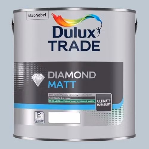 Dulux Trade Diamond Matt Water Based Paint in Coastal Grey, 2.5l