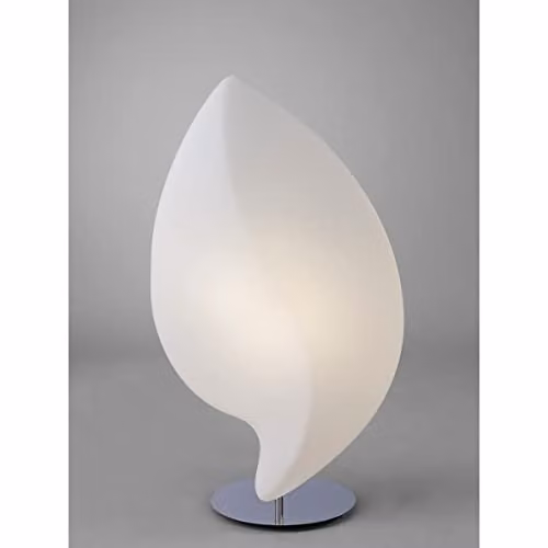 Netlighting Natura 2-Light Table Lamp in Polished Chrome and Opal White Glass – 2