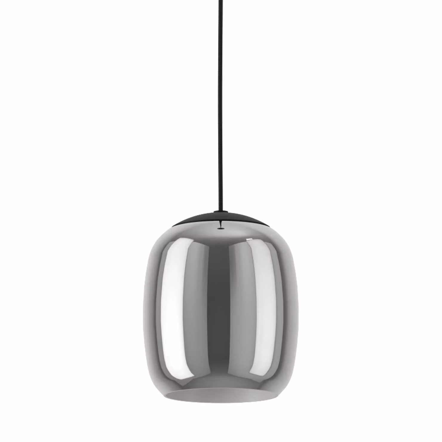 Eglo Ciampino Modern Black Steel and Transparent Glass Pendant Light – 2
