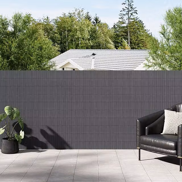 Breeins Semi-Transparent Sun-Blocked Privacy Fence, Anthracite Grey, W: 300 cm, H: 180 cm