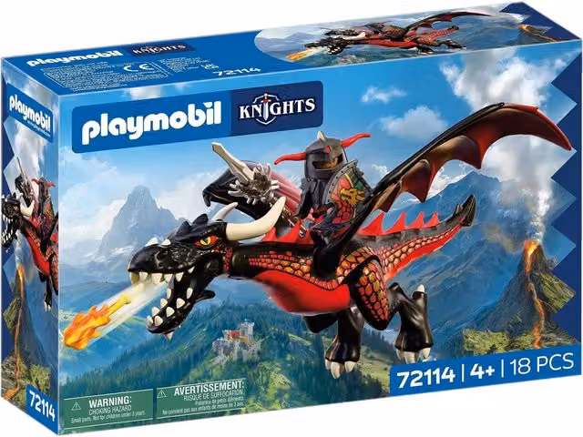 Playmobil Black Dragon Fantasy Character in Black