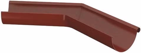 Lindab Galvanised Steel Half Round Gutter External Angle 135, 100mm, Dark Red