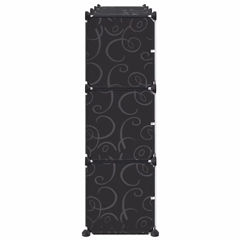 Berkfield Home Modern 9-Cube Storage Organiser with Doors in Black – 4