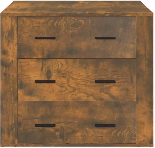 Berkfield Home Smoked Oak Sideboard in Brown, W/D/H: 80 x 33 x 70 cm – 1