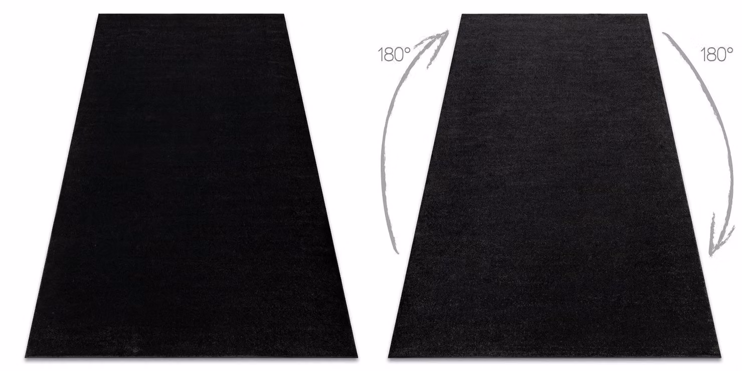 RugsX Softy Rectangular Rug in Black, W: 200 cm, D: 290 cm – 2