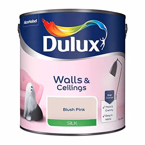 Dulux Pink Satin Gloss Water Based Dispersion Paint, 2.5 l – 2