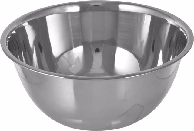Buckingham Round Stainless Steel Deep Mixing Bowl in Silver, Diameter: 34 cm