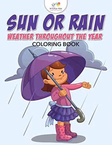 Kreative Kids Sun or Rain: Weather Throughout the Year Colouring Book for Children, Multicolour