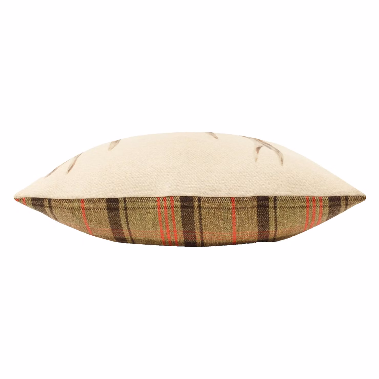 Evans Lichfield Bramble Stag Tartan Polyester Filled Cushion, Green, Red and Multicolour, W/D/H: 43 x 43 x 43 cm – 2