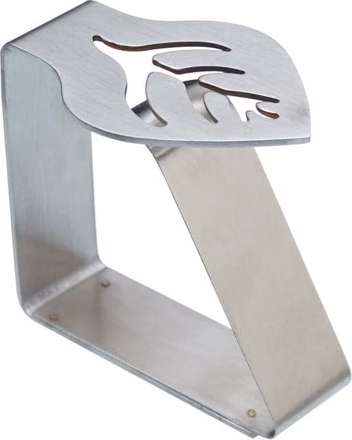 Neel Blue Pack of 4 Leaf Shape Stainless Steel Tablecloth Clips in Silver and Blue