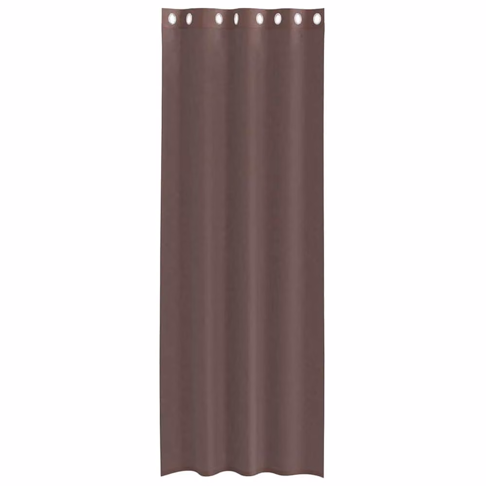 Berkfield Home Brown Voile Fabric Panel Curtains with Eyelets, 2 Pack, W: 140 cm, H: 260 cm – 3