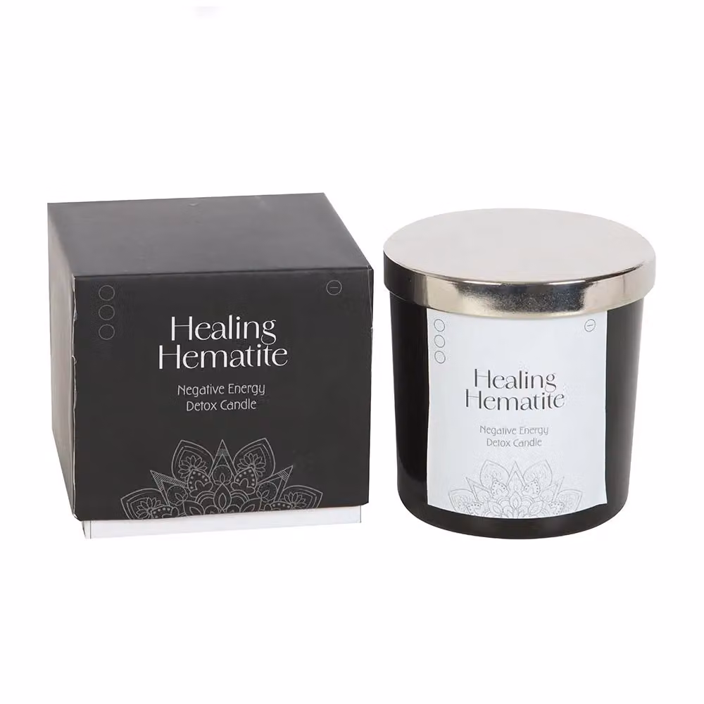 Something Different Healing Hematite Tabletop Candle in Black – 3