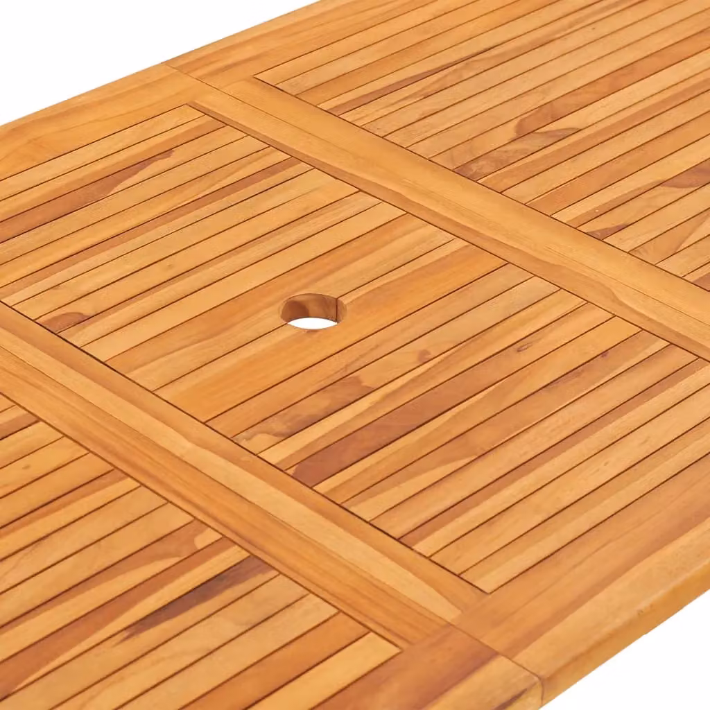 Berkfield Home Folding Garden Table in Brown Solid Teak Wood, W: 160 cm, D: 80 cm, H: 75 cm – 2