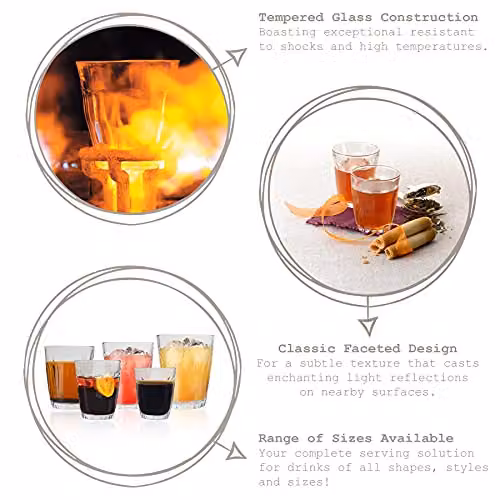 Duralex Provence Transparent Glass Tumblers, 250ml, Pack of 12