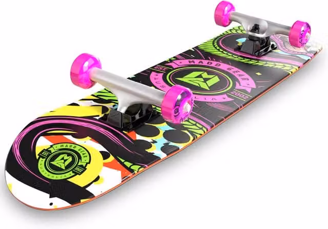 Madd Gear Junior Pro Skateboard Konda in Purple and Multicolour