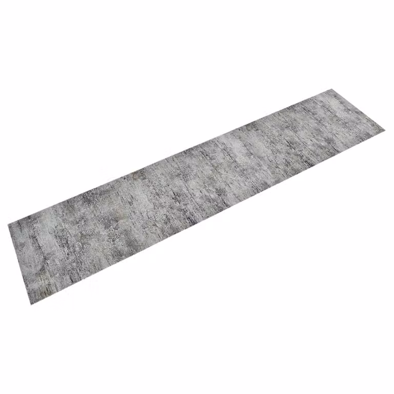 Berkfield Home Washable Velvet Kitchen Rug in Grey Stone Look, W: 60 cm, L: 300 cm