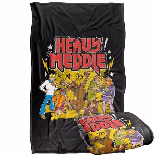 LOGOVISION Scooby Doo Heavy Meddle Super Soft Fleece Throw Blanket, Multicolour, W: 91.44 cm x L: 147 cm – 1