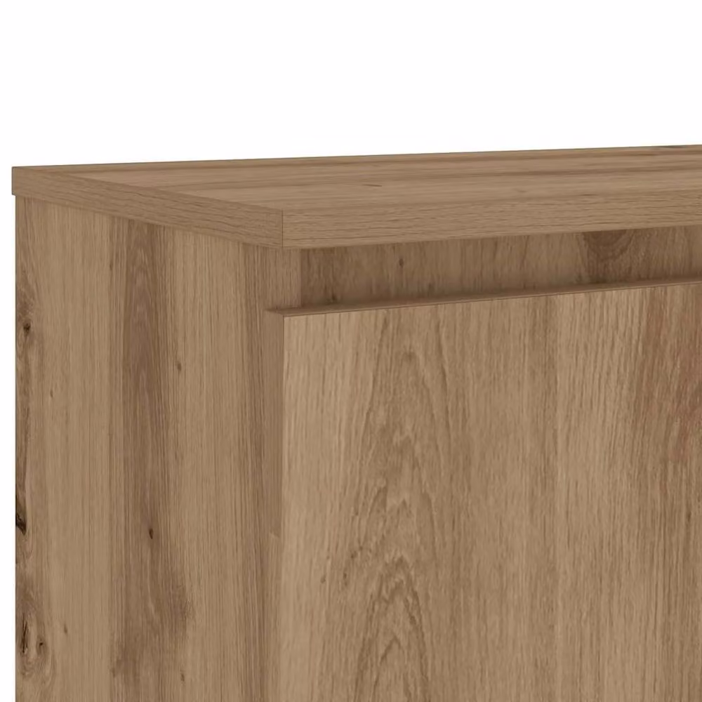 Berkfield Home Modern TV Cabinet with LED Lights in Artisan Oak Brown, W/D/H: 120 x 30 x 36 cm – 6