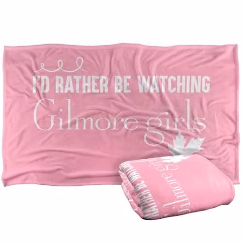 Warner Bros. Gilmore Girls I'd Rather Be Watching Gilmore Girls Super Soft Fleece Throw Blanket, Multicolour, W: 91 cm, D: 147 cm