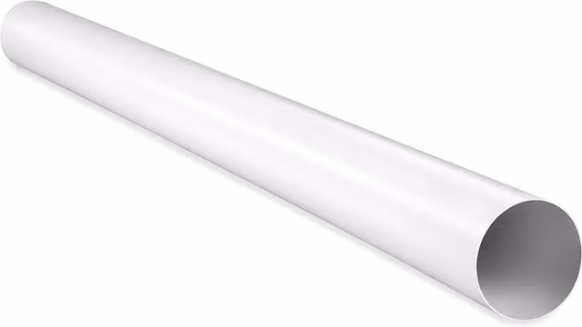 Sola White Rigid Round PVC Ventilation Duct Pipe, Diameter: 100 mm, Length: 1000 mm