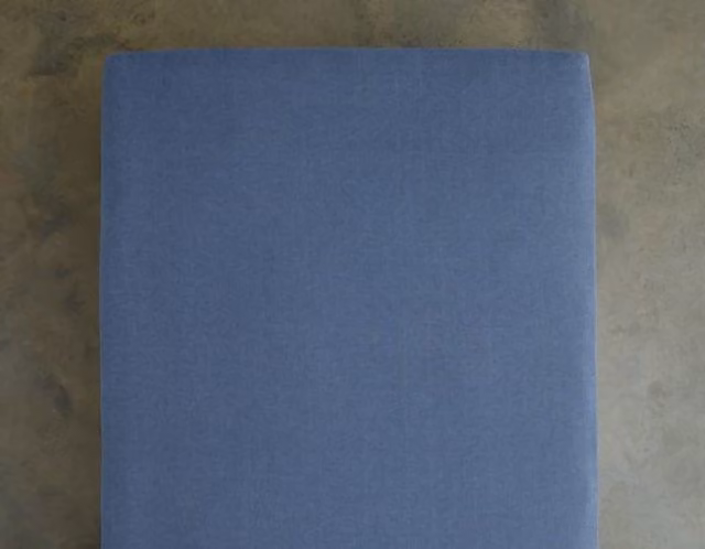 Deyongs Southwick Melange-Look Fitted Sheet, Blue, 180 x 200 cm