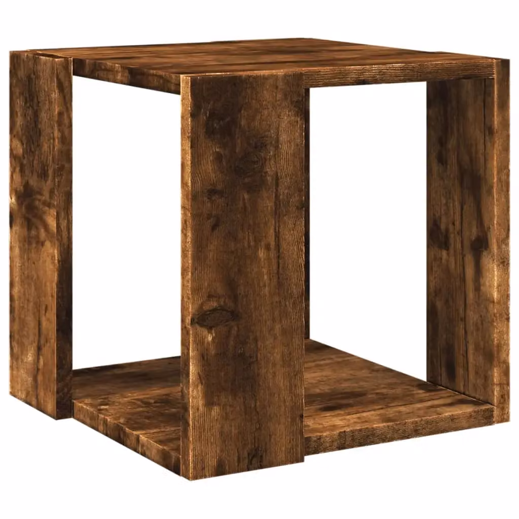 Berkfield Home Smoked Oak Coffee Table in Brown, W/D/H: 32 x 32 x 30 cm – 2