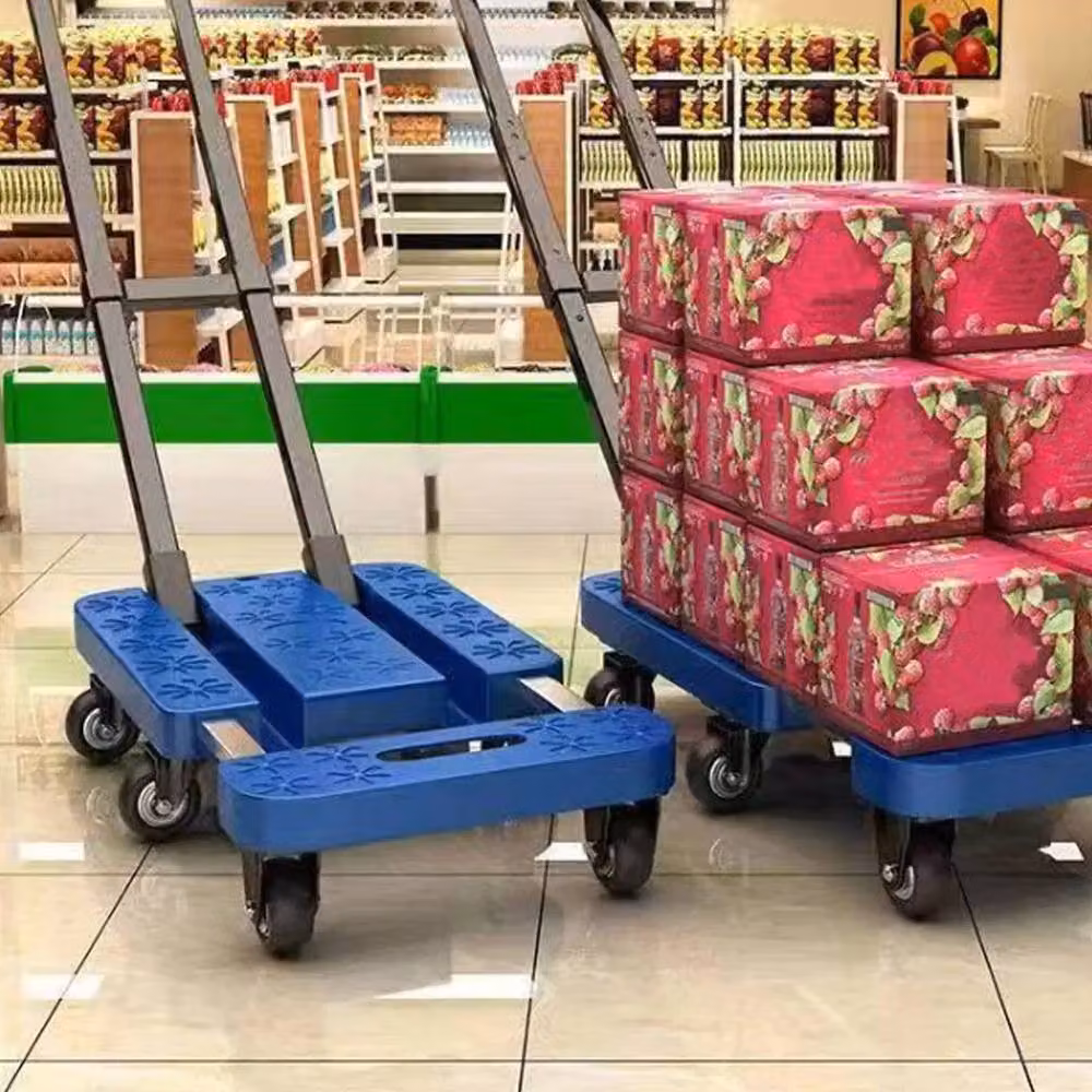 SPETLEK Blue Foldable Hand Truck Dolly Cart with 270kg Capacity, W: 52 cm, D: 52 cm – 3