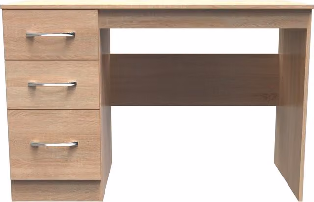Ready Assembled 2 U Hampshire 3 Drawer Desk in Light Oak – 1
