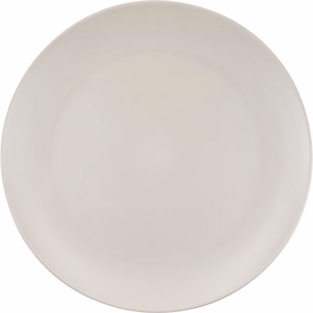 Natural Elements Floral Recycled Plastic Dinner Plates, Set of 4, Diameter: 25.5 cm, Beige and Grey
