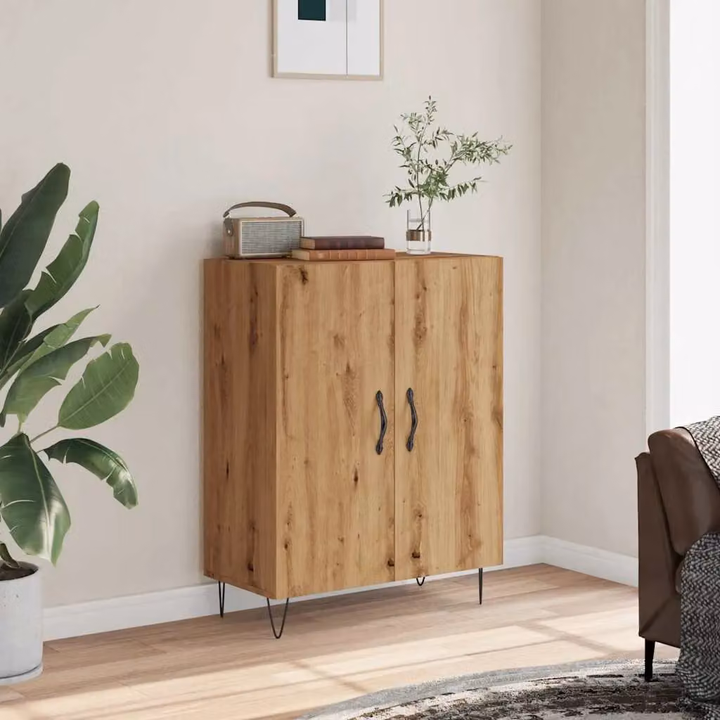 Berkfield Home Artisan Oak Sideboard in Brown, W/D/H: 69.5 x 34 x 90 cm – 2
