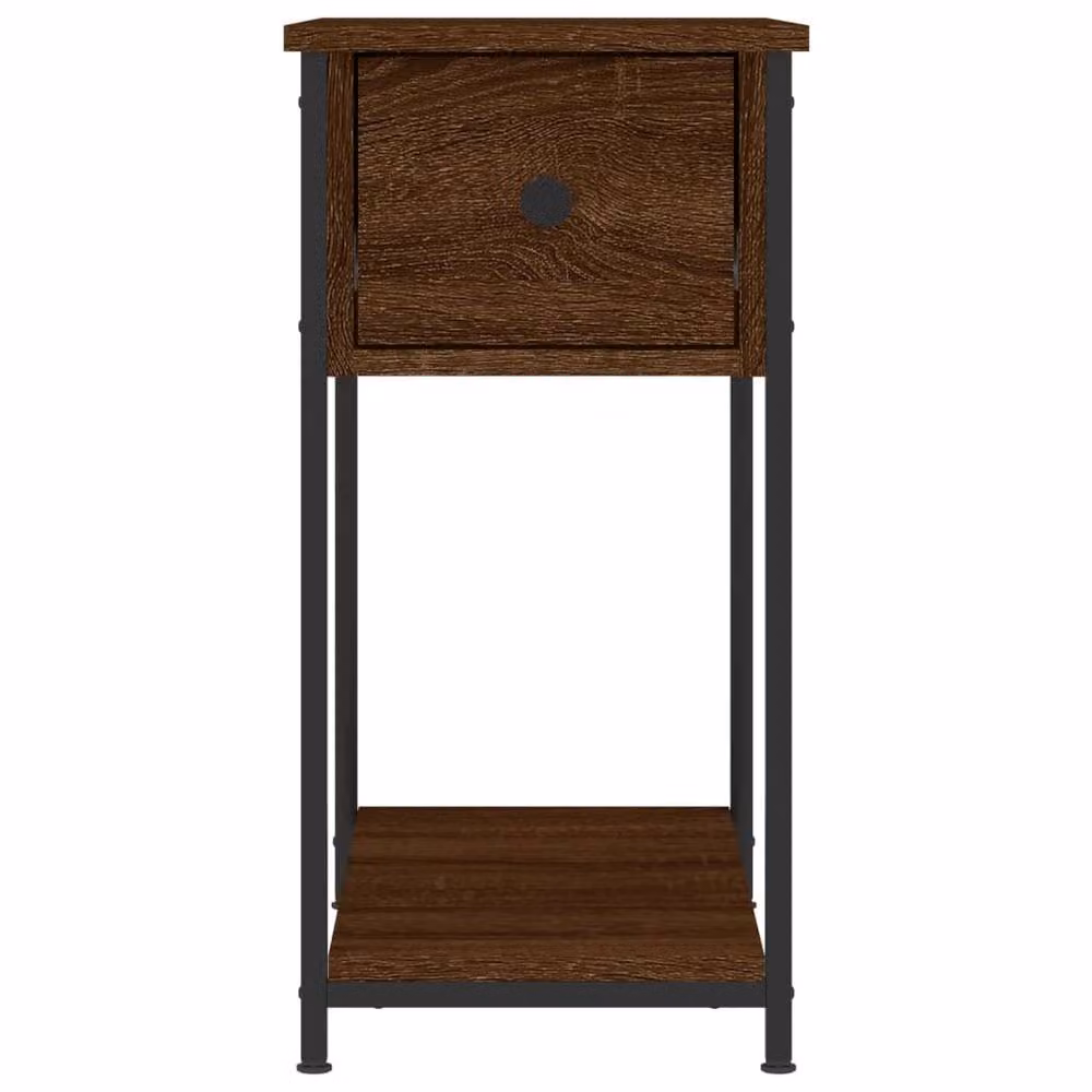 Berkfield Home Durable Bedside Cabinets, 2 Piece Set in Brown Oak, W/D/H: 30 x 60 x 60 cm – 5