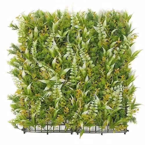 HYGRAD BUILT TO SURVIVE Pack of 12 Artificial Boxwood Topiary Wall Hedge Grass, Lime Green, W/D/H: 50 x 50 x 50 cm – 1