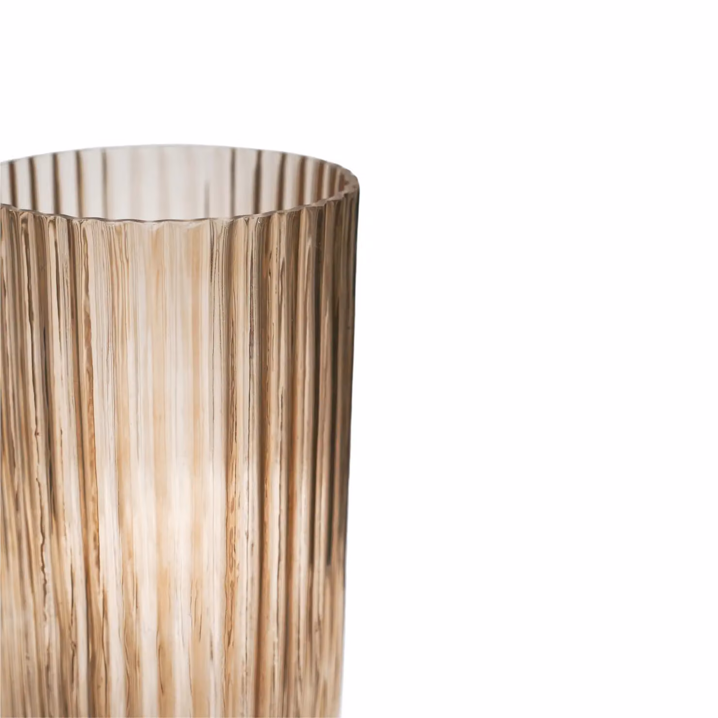 Ivyline Daphne Ribbed Glass Vase in Orange, H38 x D19 cm – 2