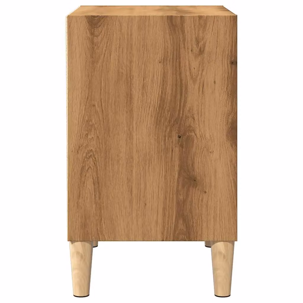 Berkfield Home Artisan Oak Bedside Cabinets, 2 Piece Set in Brown, W/D/H: 40 x 30 x 50 cm – 4