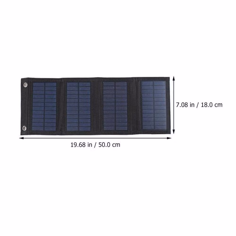 FLAVORA 100W Foldable Solar Panel Power Bank in Black, W: 100 cm x H: 52 cm – 2