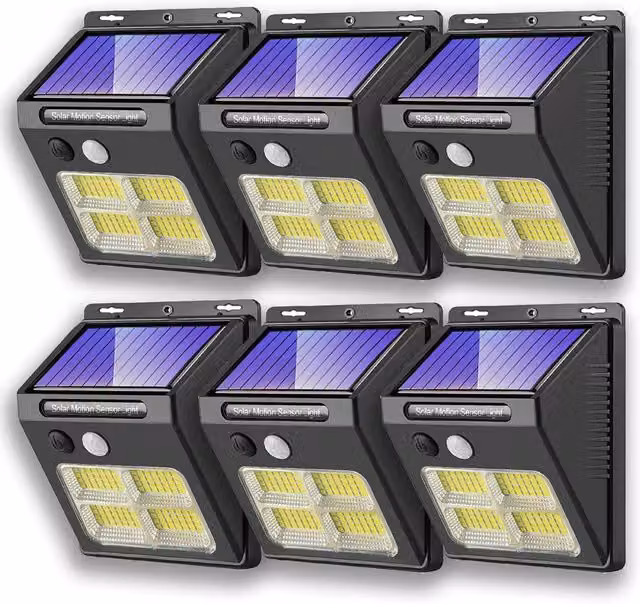 Garden Gear Solar LED Motion Sensor Security Light in Black