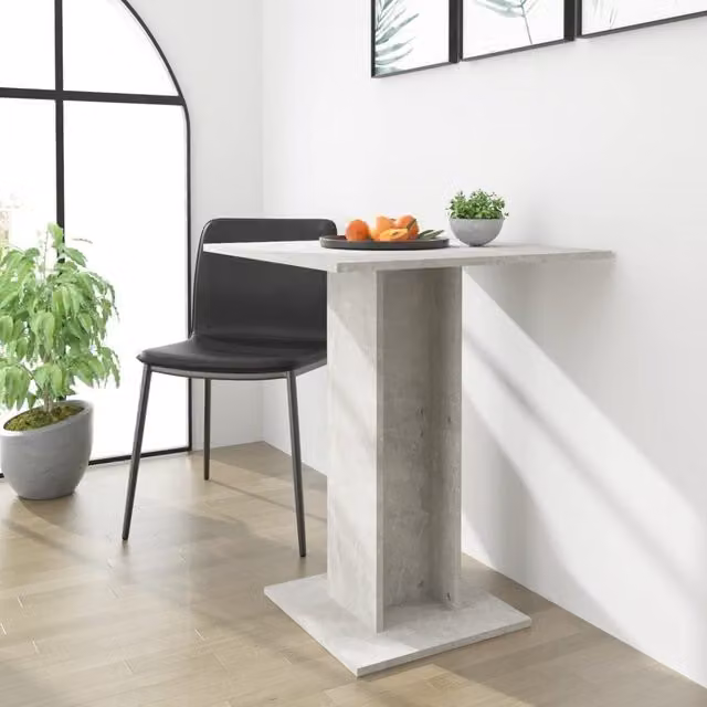 Berkfield Home Bistro Table in Concrete Grey, W/D/H: 60 x 60 x 75 cm – 1