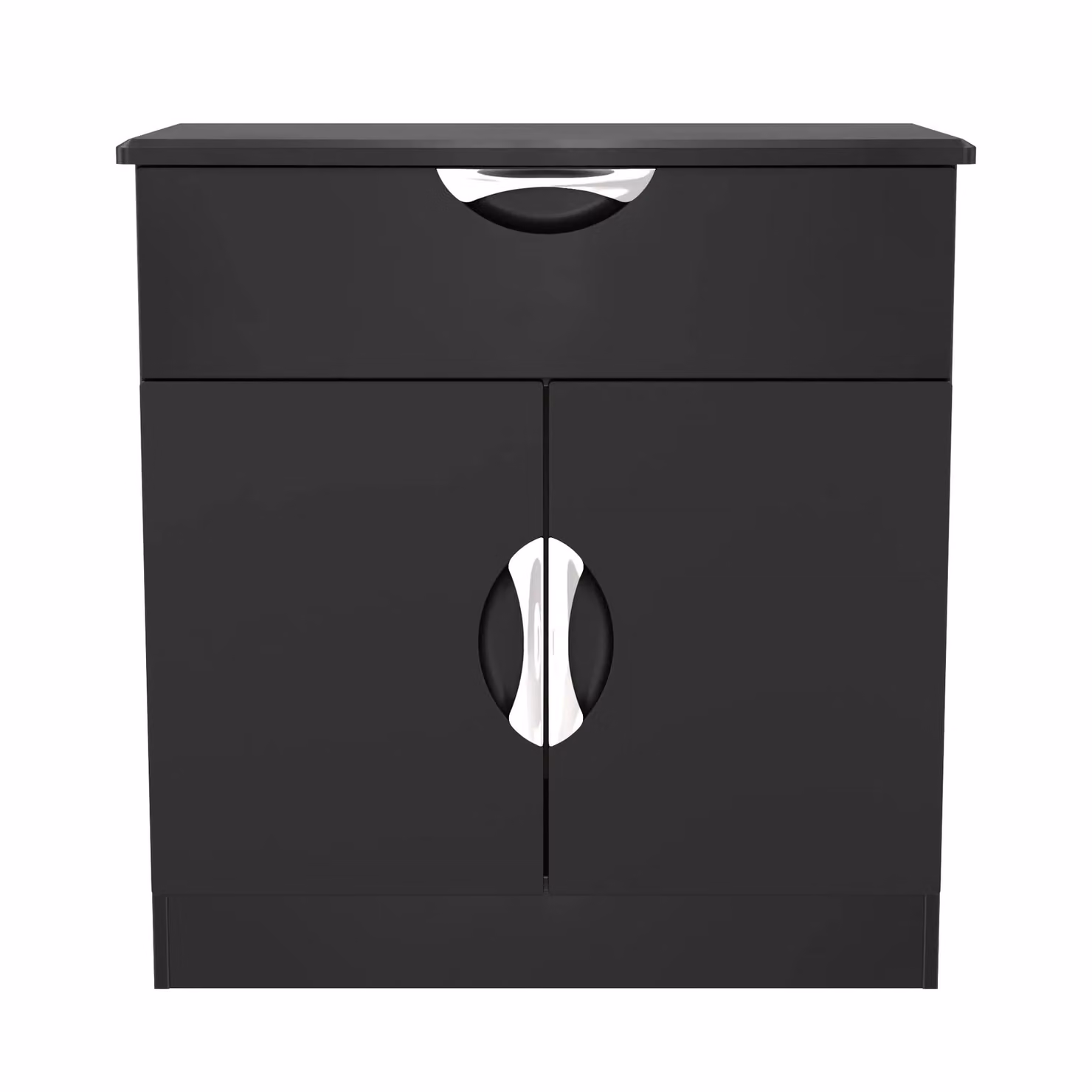 Ready Assembled 2 U Holborn Black Matt 2 Door and 1 Drawer Sideboard – 2